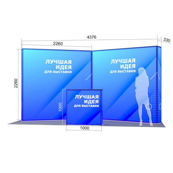 Мобильный стенд Premium E1 Led №1